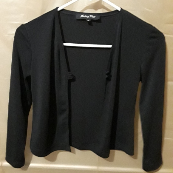 Classic Black Long Sleeve Top by Monkey Wear - Picture 1 of 4